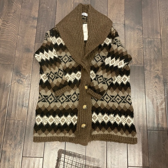 Zara fair isle cardigan jacket - Picture 1 of 4